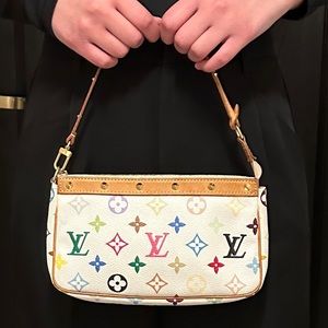 SOLD Vintage Louis Vuitton x Takashi Murakami multicolor pochette bag